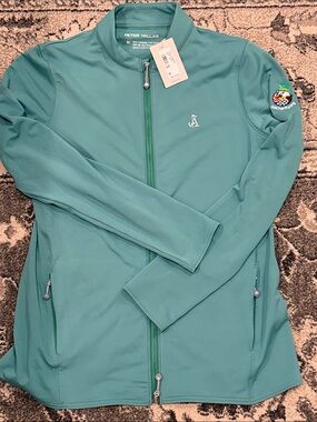 Peter Millar Teal Green Full-Zip Performance Jacket
